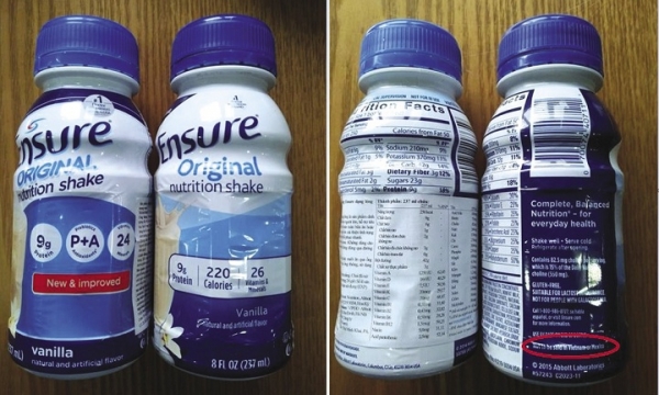 Sữa Ensure “không được bán tại Việt Nam” vẫn bày bán tràn lan!